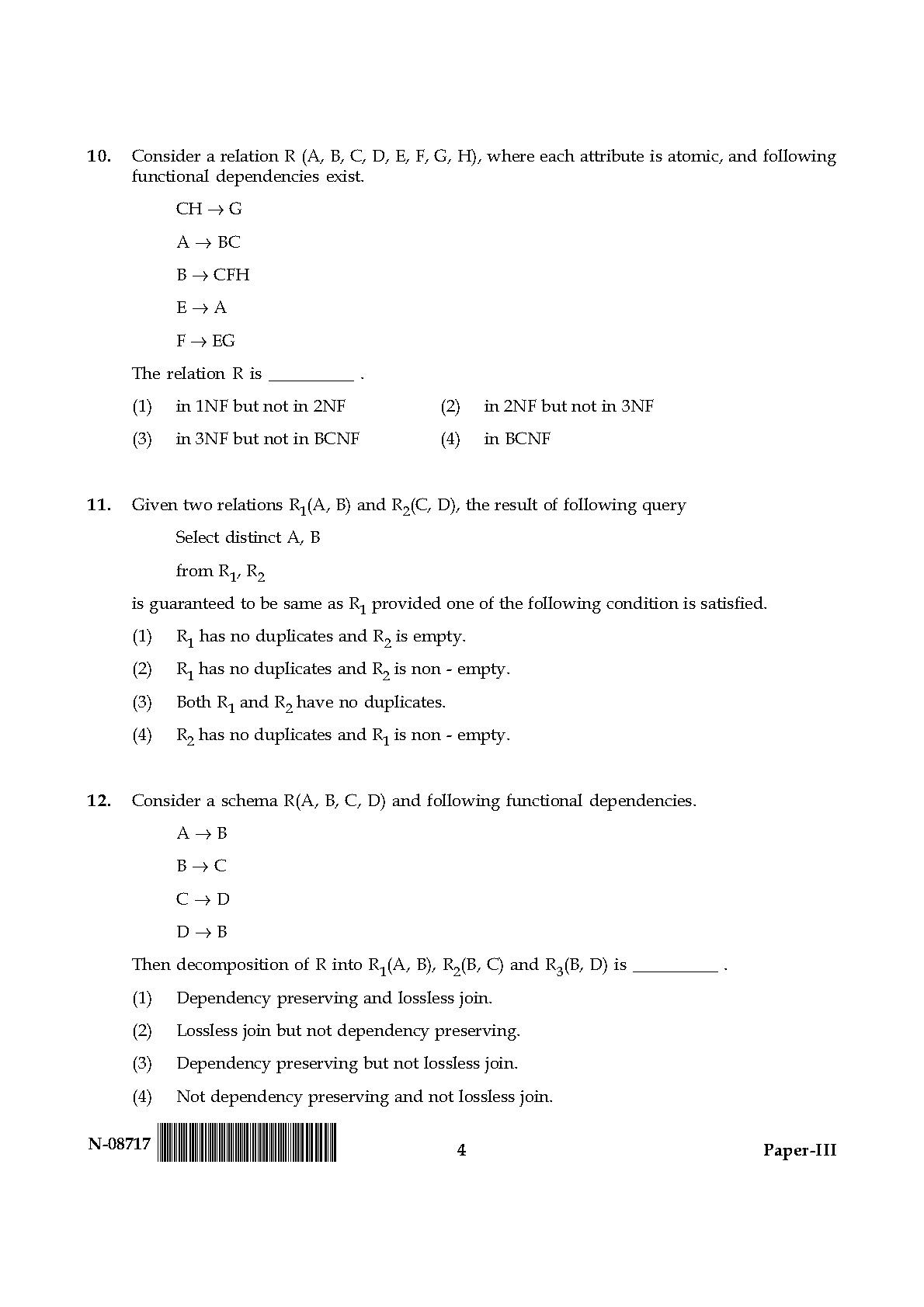 Computer Science and Applications Question Paper III November 2017 4