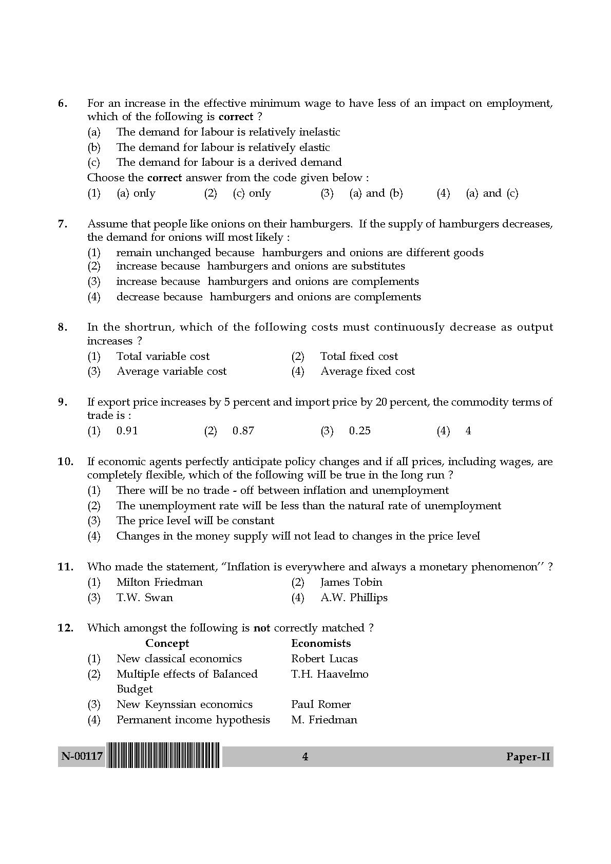 Economics Paper II November 2017 in English 3