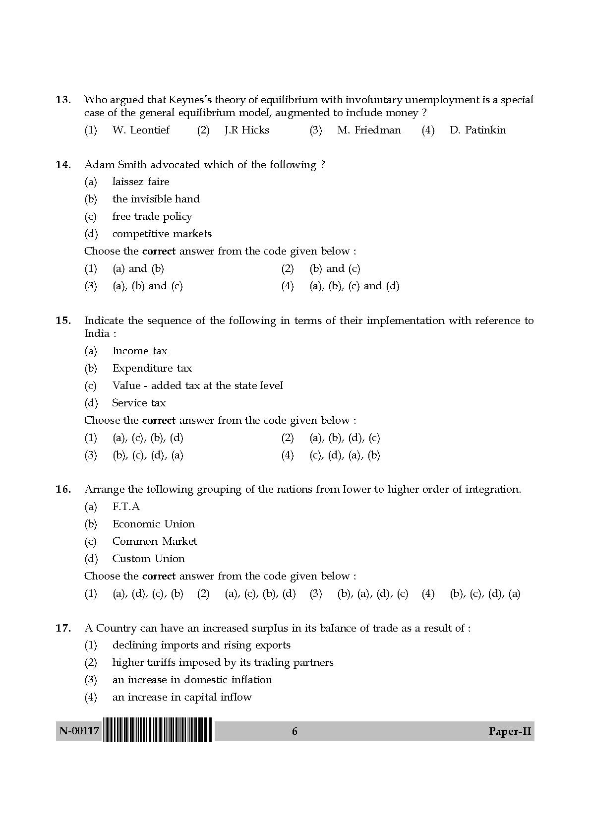 Economics Paper II November 2017 in English 4