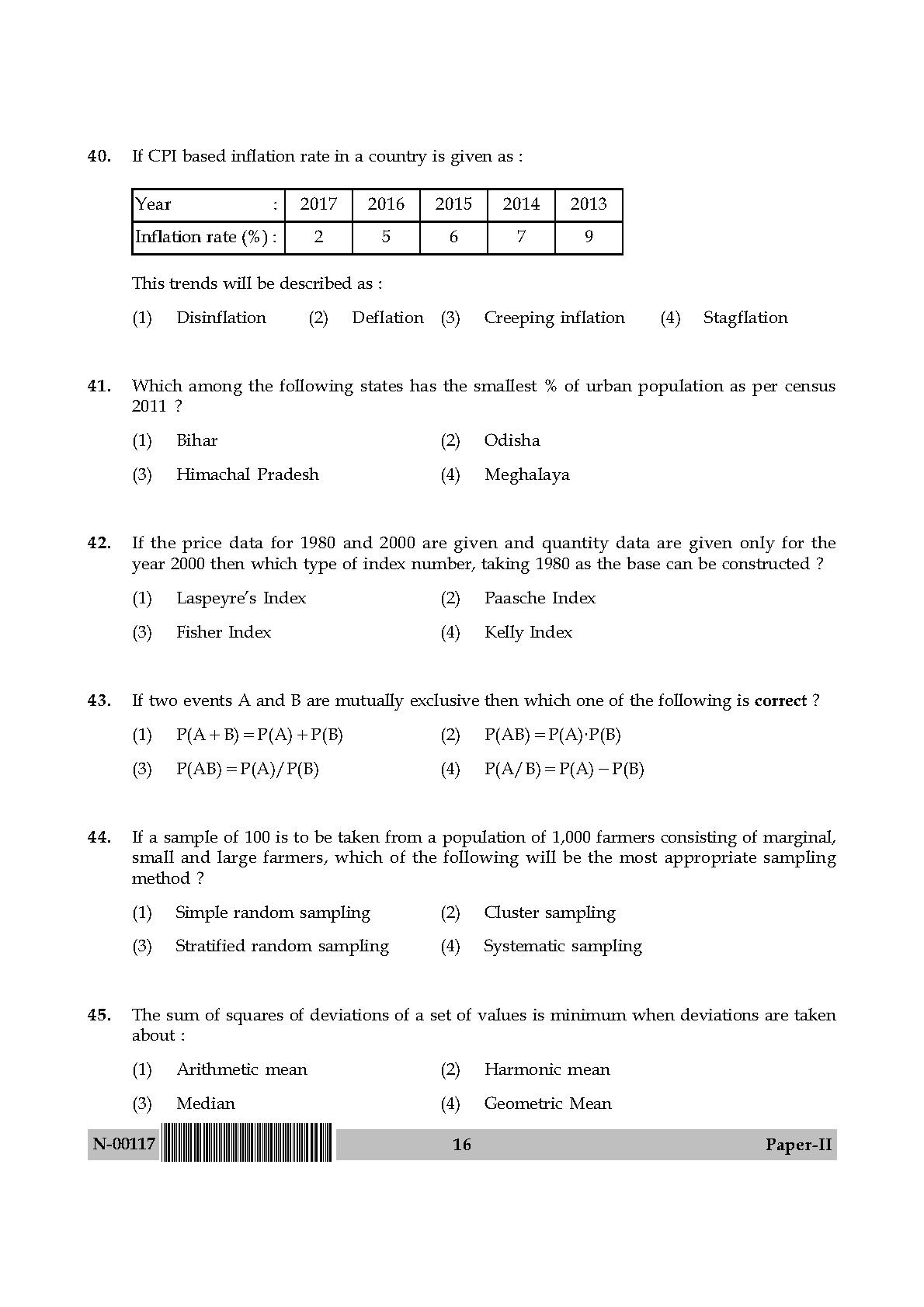 Economics Paper II November 2017 in English 9