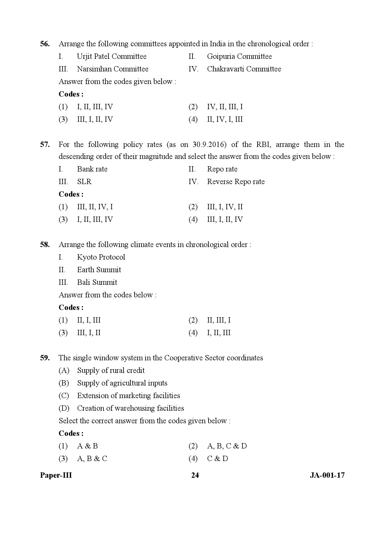 Economics Paper III January 2017 in English 13