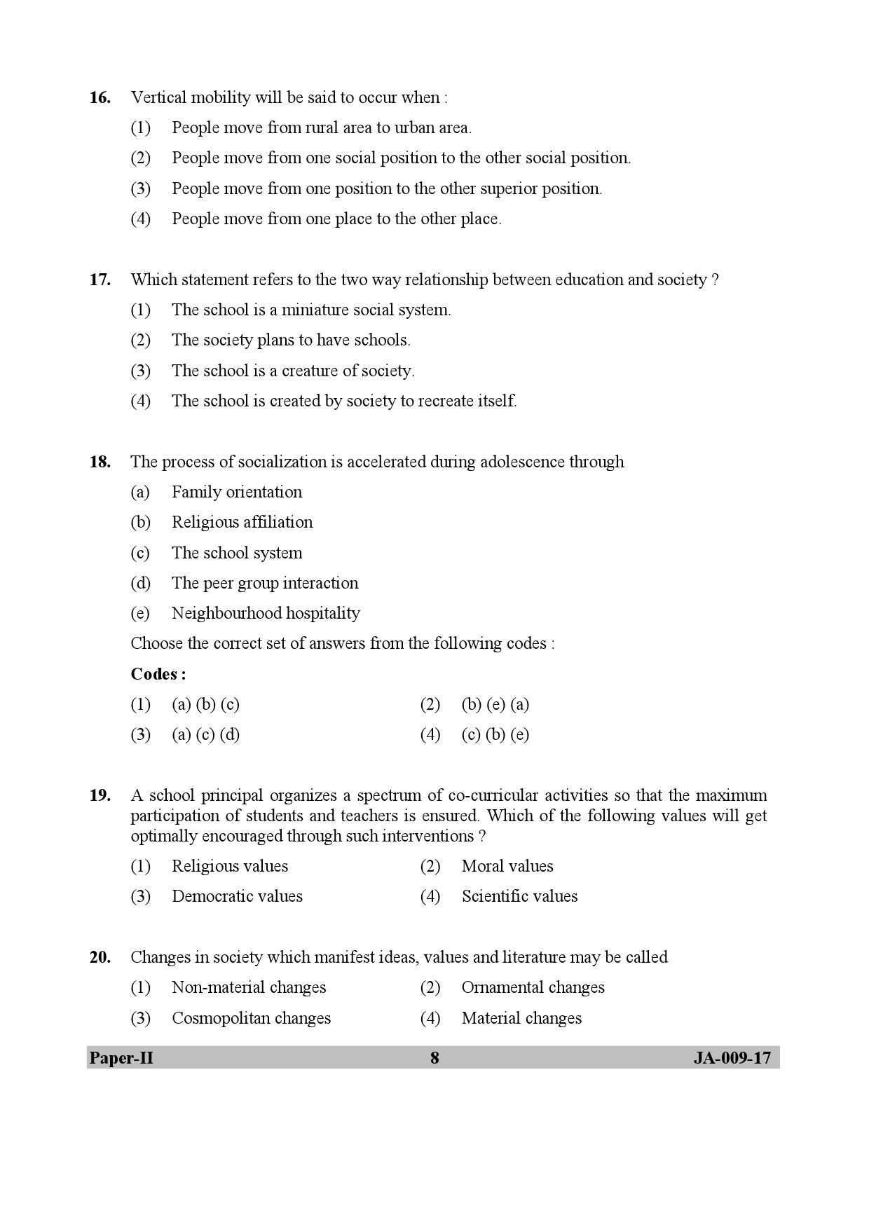 Education Paper II January 2017 in English 5