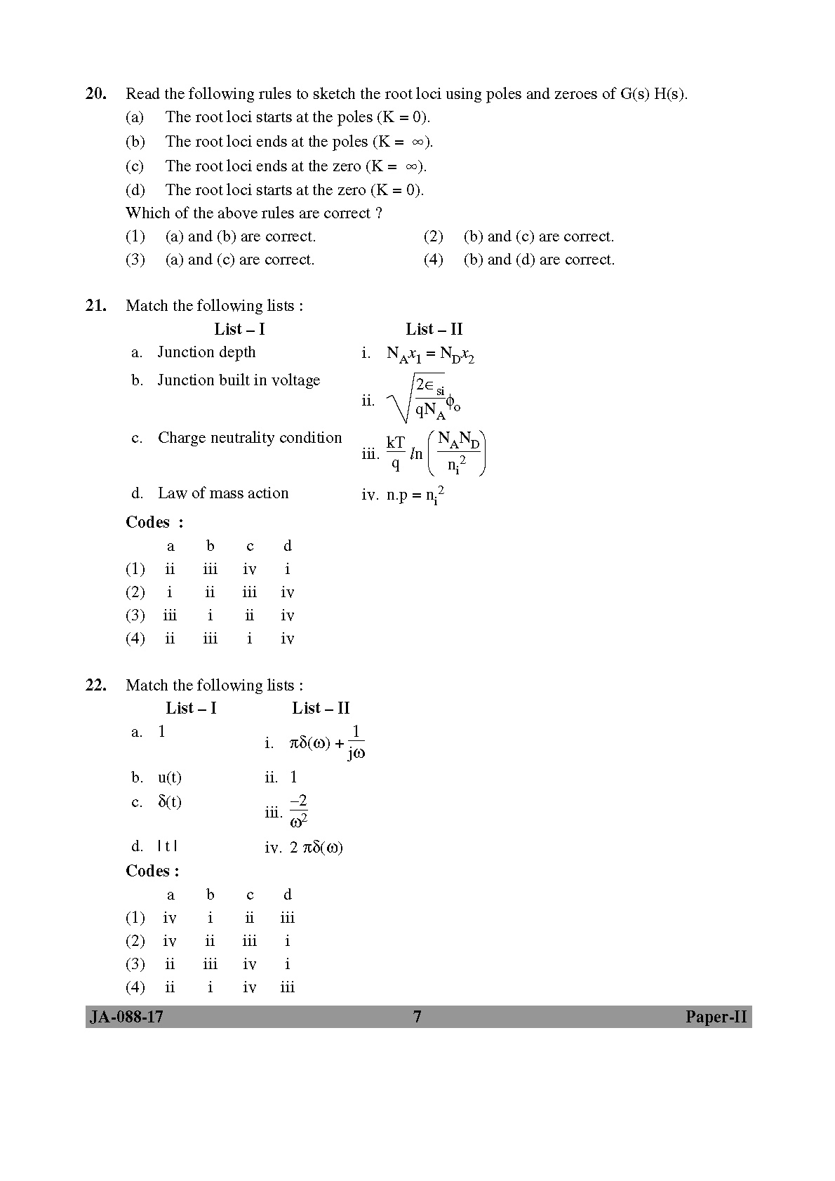 Electronic Science Question Paper II January 2017 7