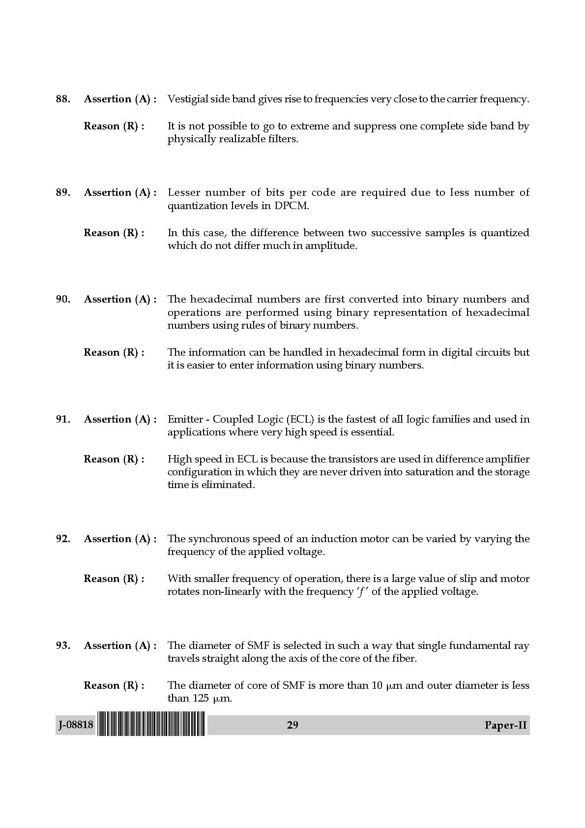 Electronic Science Question Paper II July 2018 29