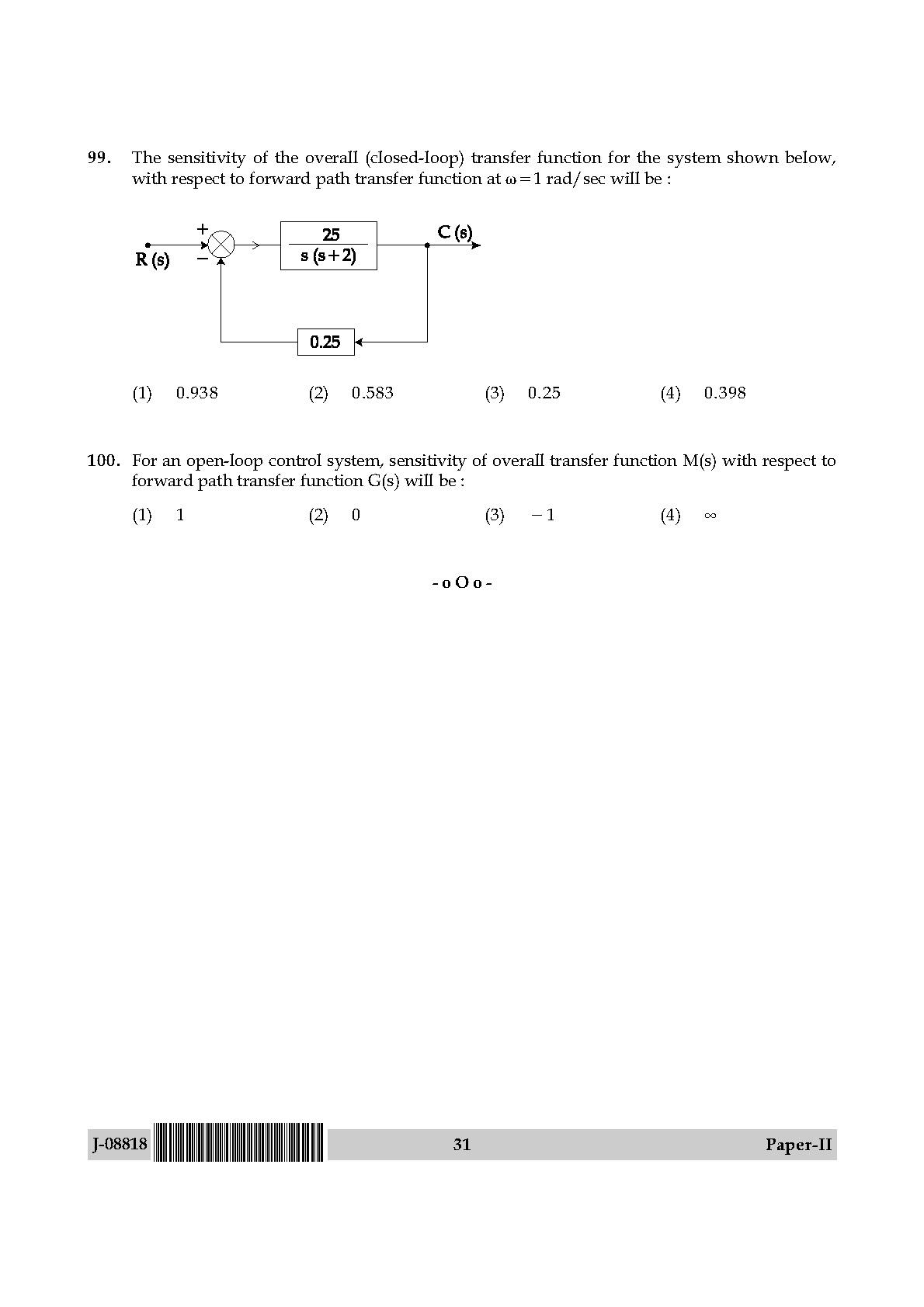 Electronic Science Question Paper II July 2018 31