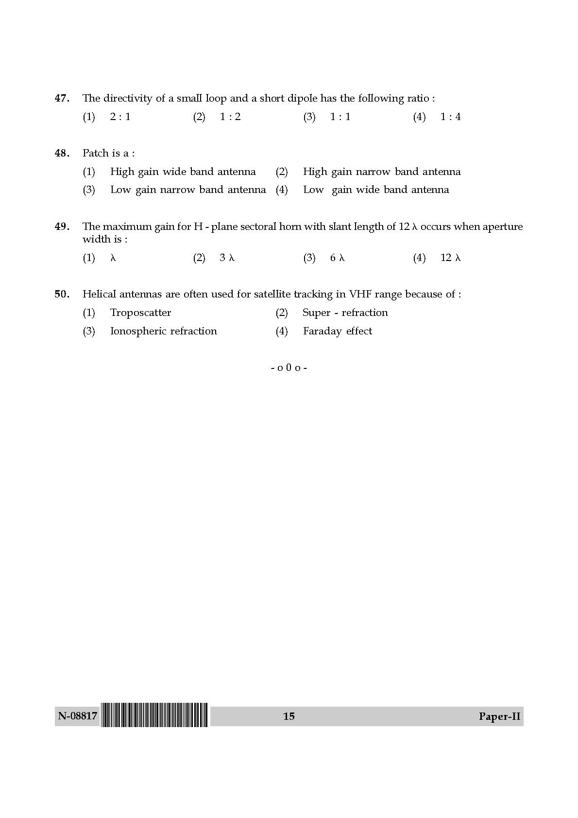 Electronic Science Question Paper II November 2017 15