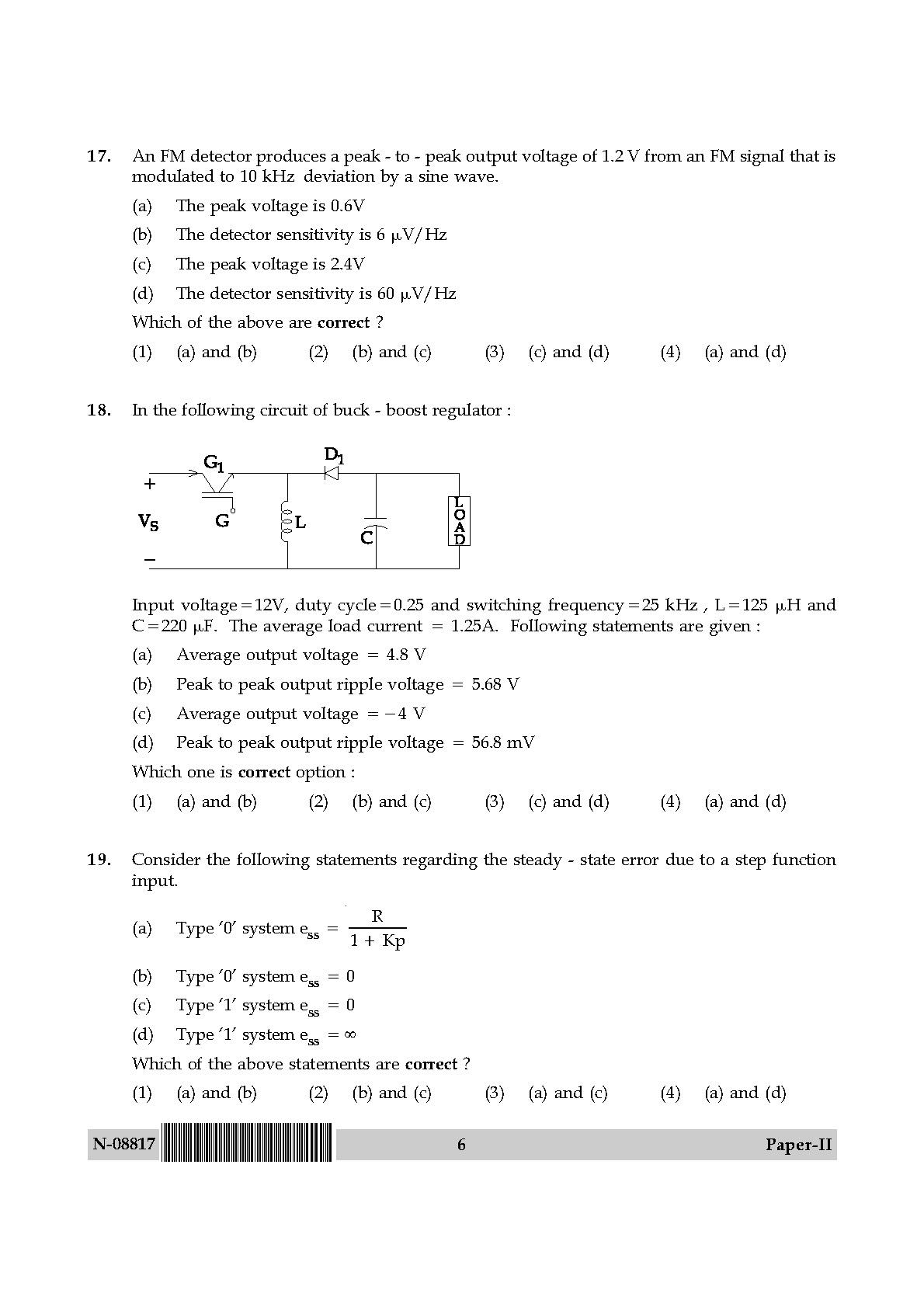 Electronic Science Question Paper II November 2017 6