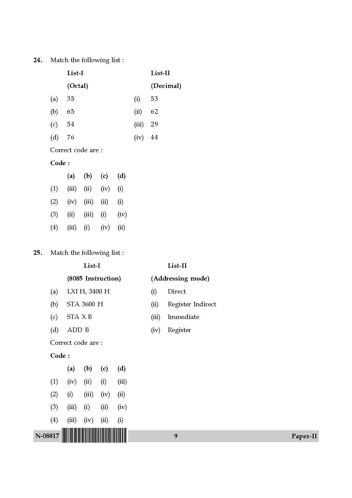 Electronic Science Question Paper II November 2017 9