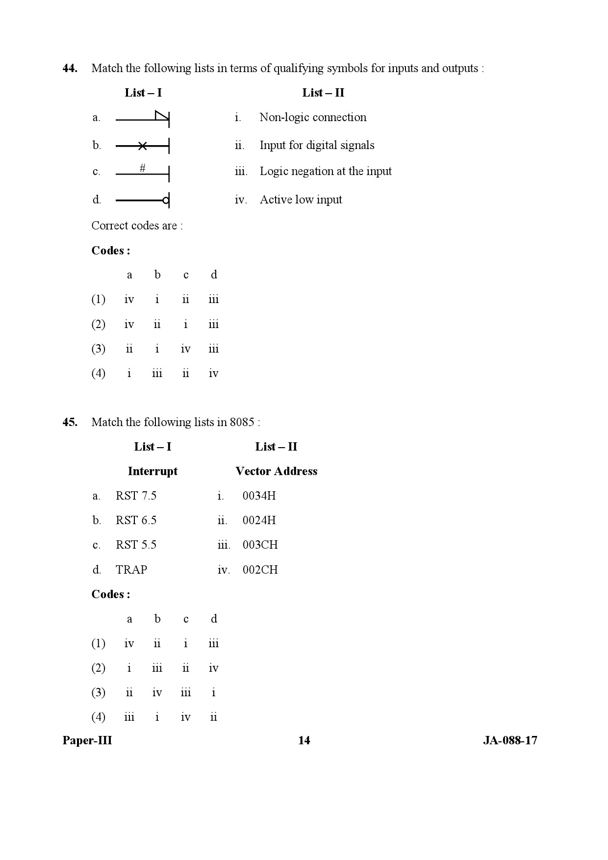 Electronic Science Question Paper III January 2017-UGC NET Previous ...