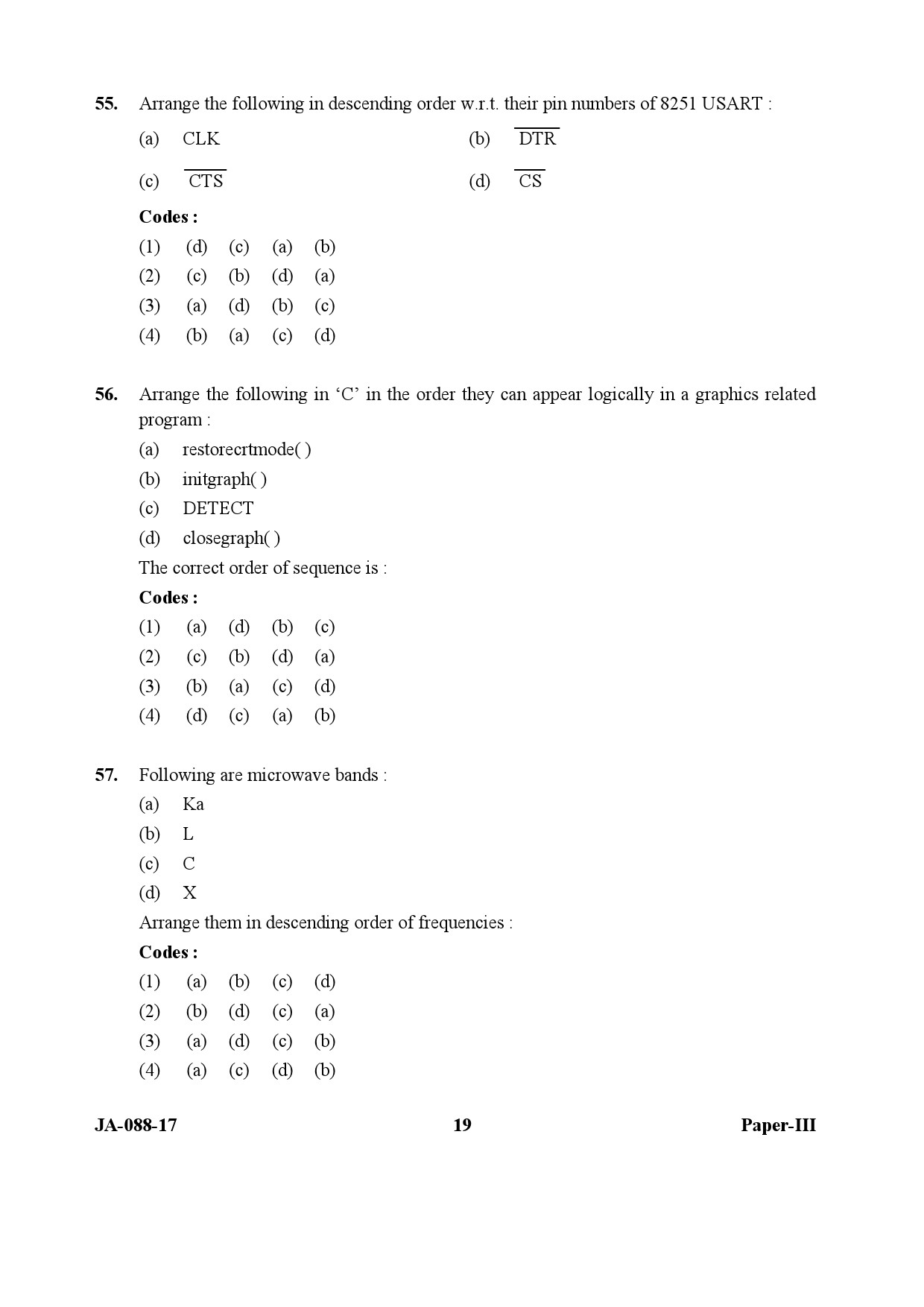 Electronic Science Question Paper III January 2017 19