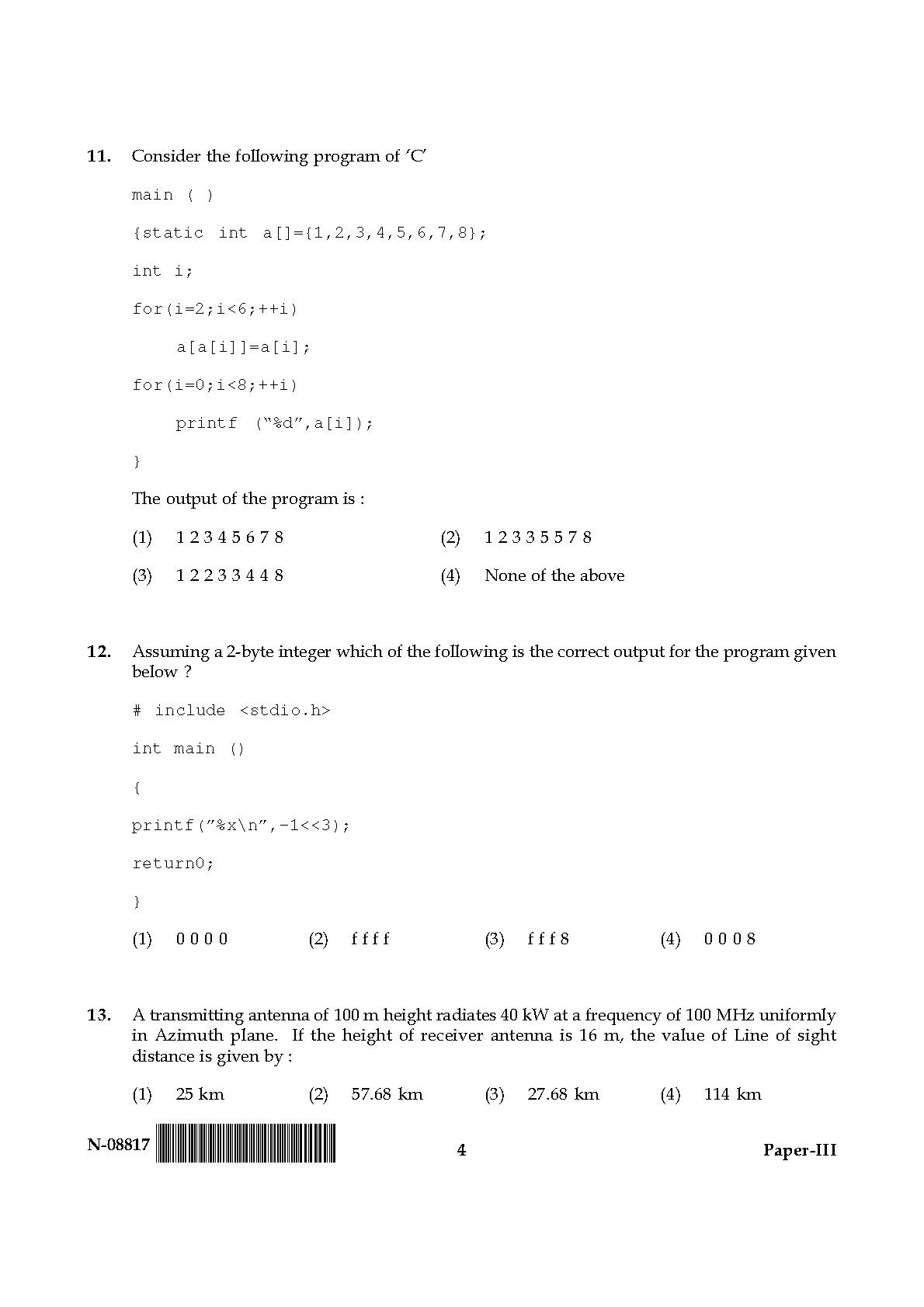 Electronic Science Question Paper III November 2017 4