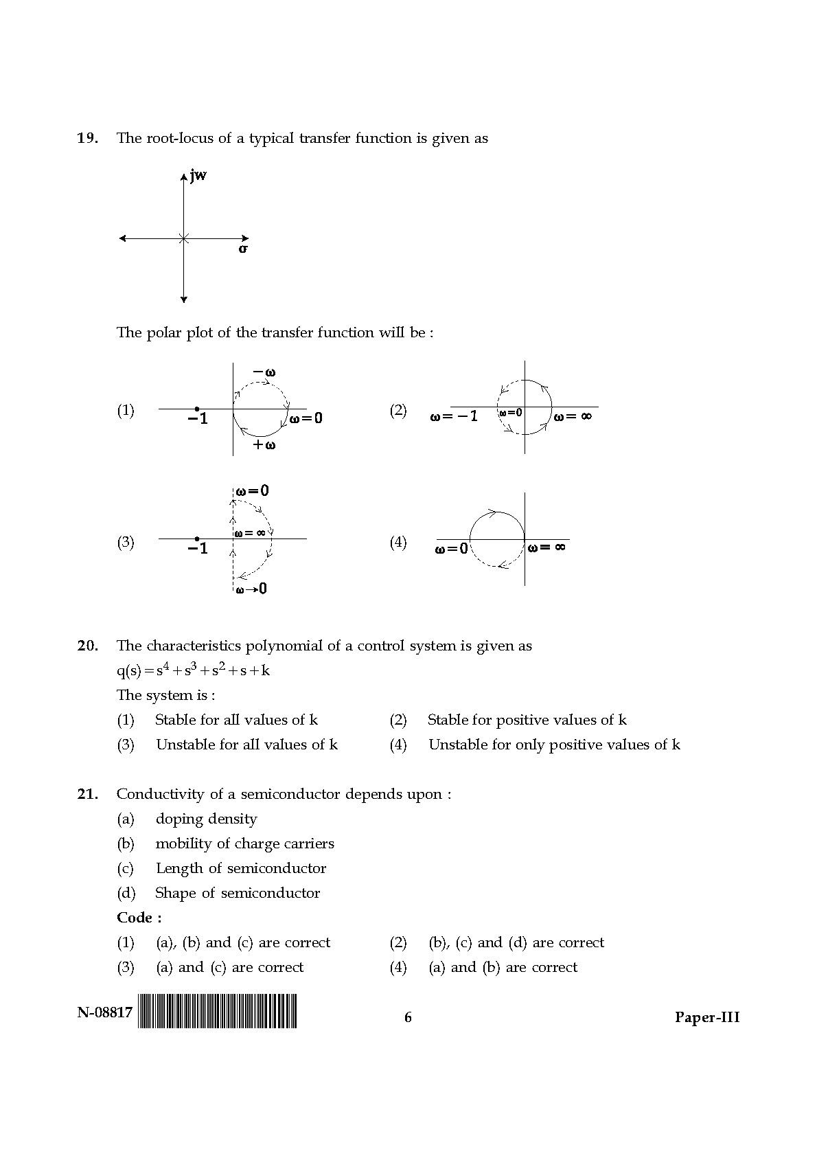 Electronic Science Question Paper III November 2017 6