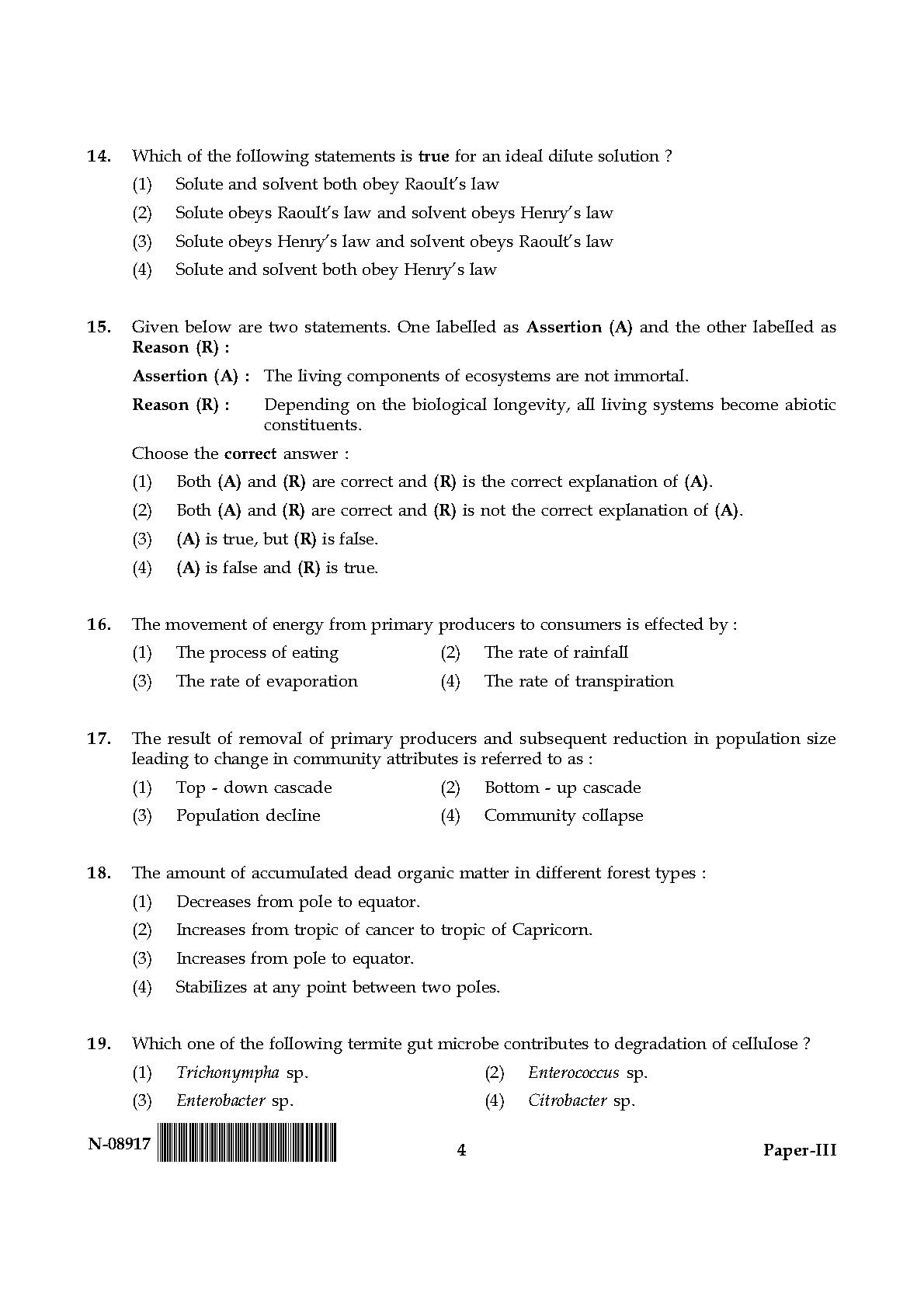 Environmental Science Question Paper III November 2017 4