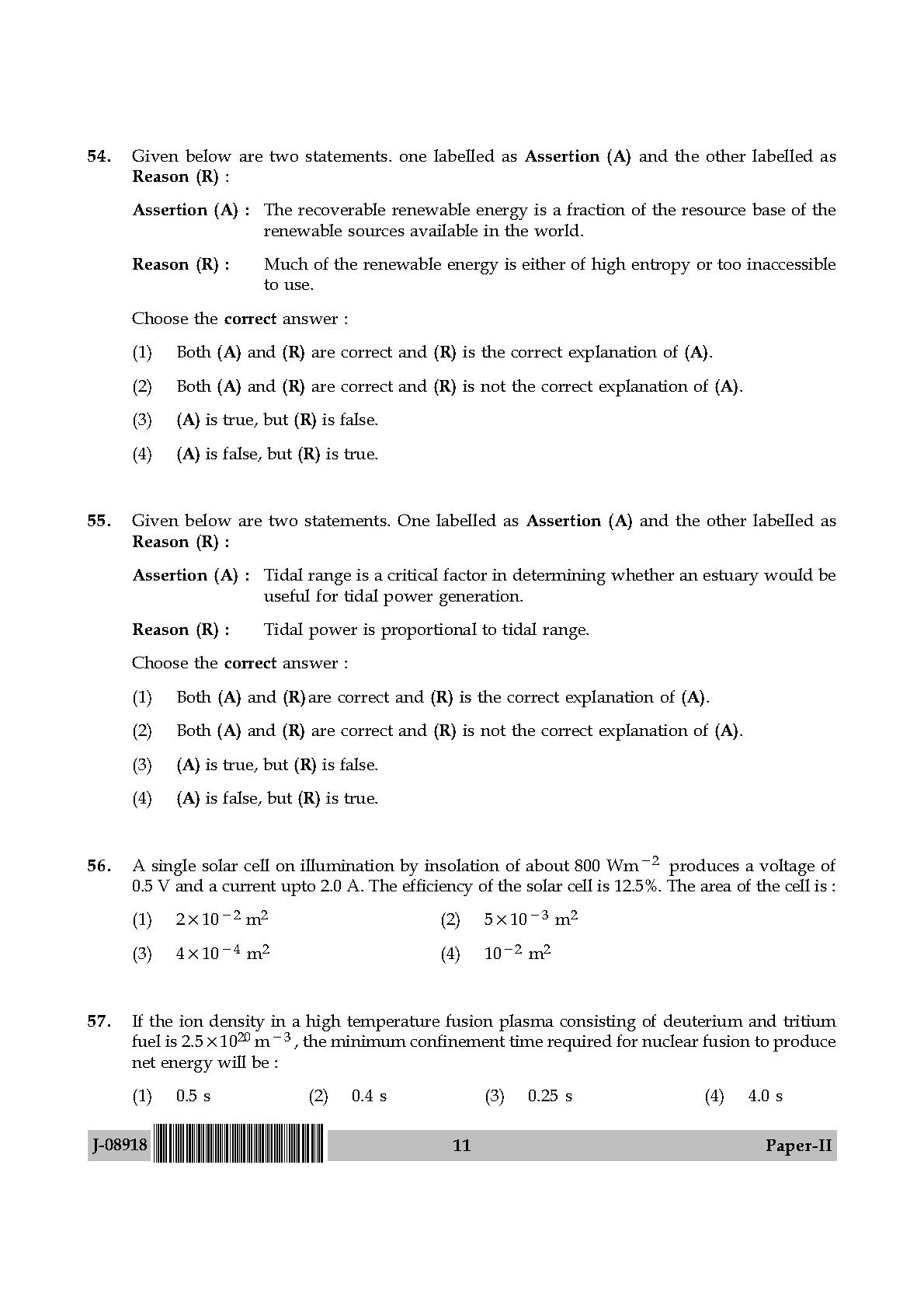 Environmental Sciences Question Paper II July 2018 11