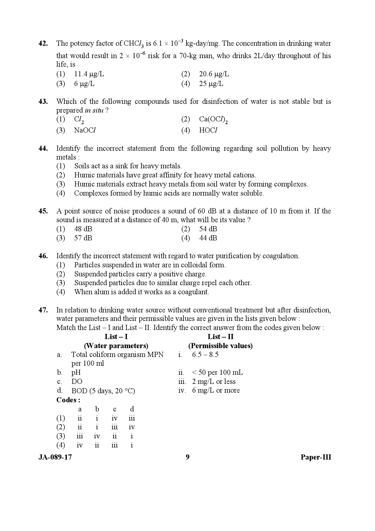 Environmental Sciences Question Paper III January 2017-UGC NET Previous ...