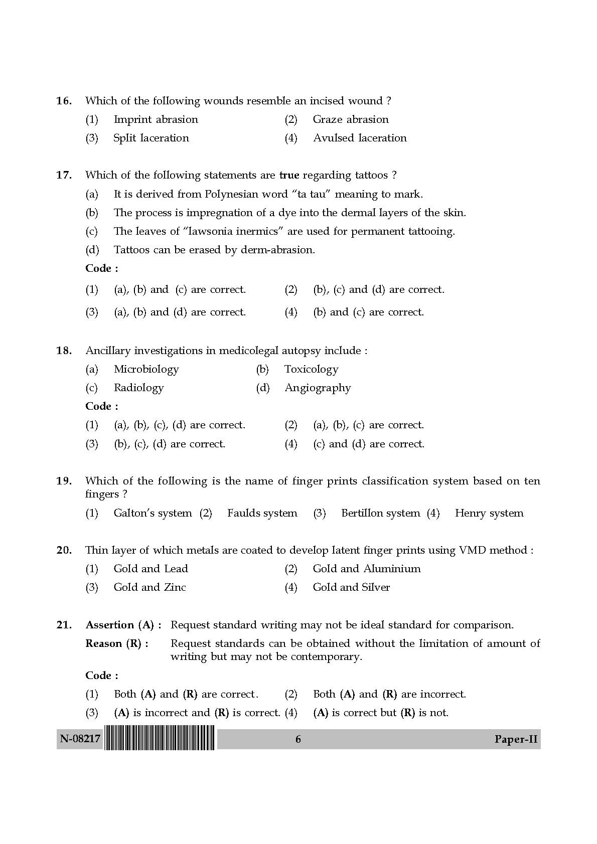 Forensic Science Paper II November 2017 in English 4