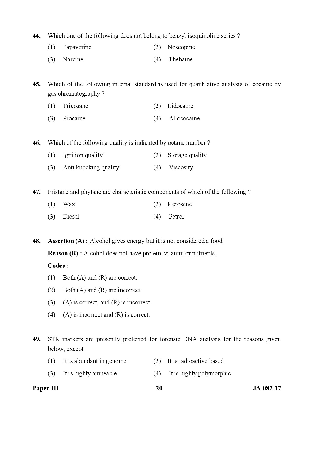 Forensic Science Paper III January 2017 in English 11