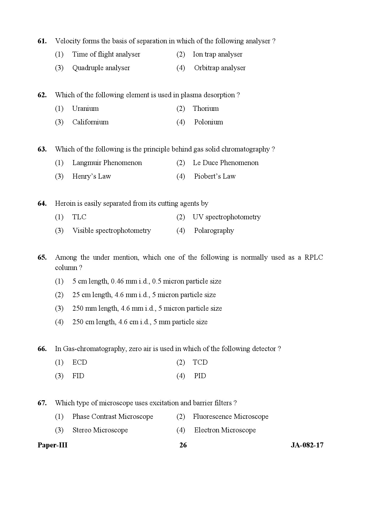 Forensic Science Paper III January 2017 in English-UGC NET Previous ...