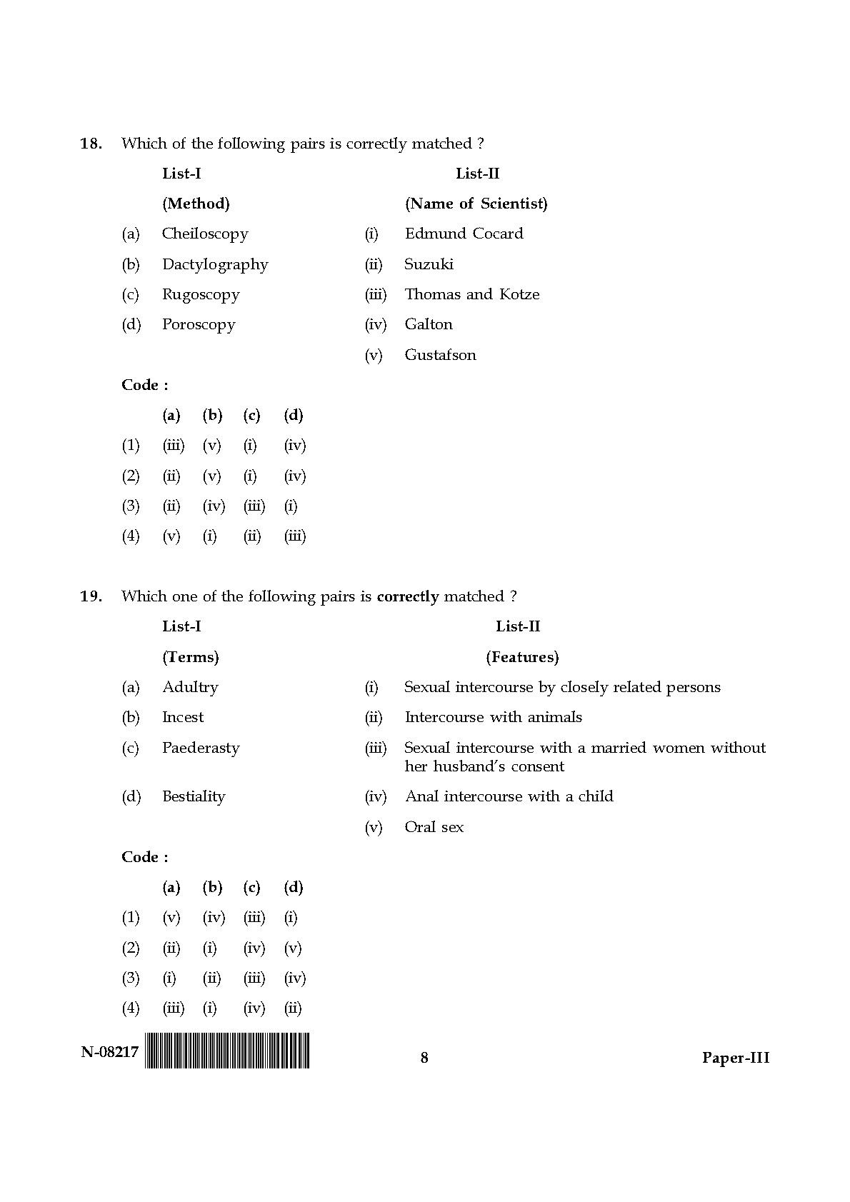 Forensic Science Paper III November 2017 in English 5