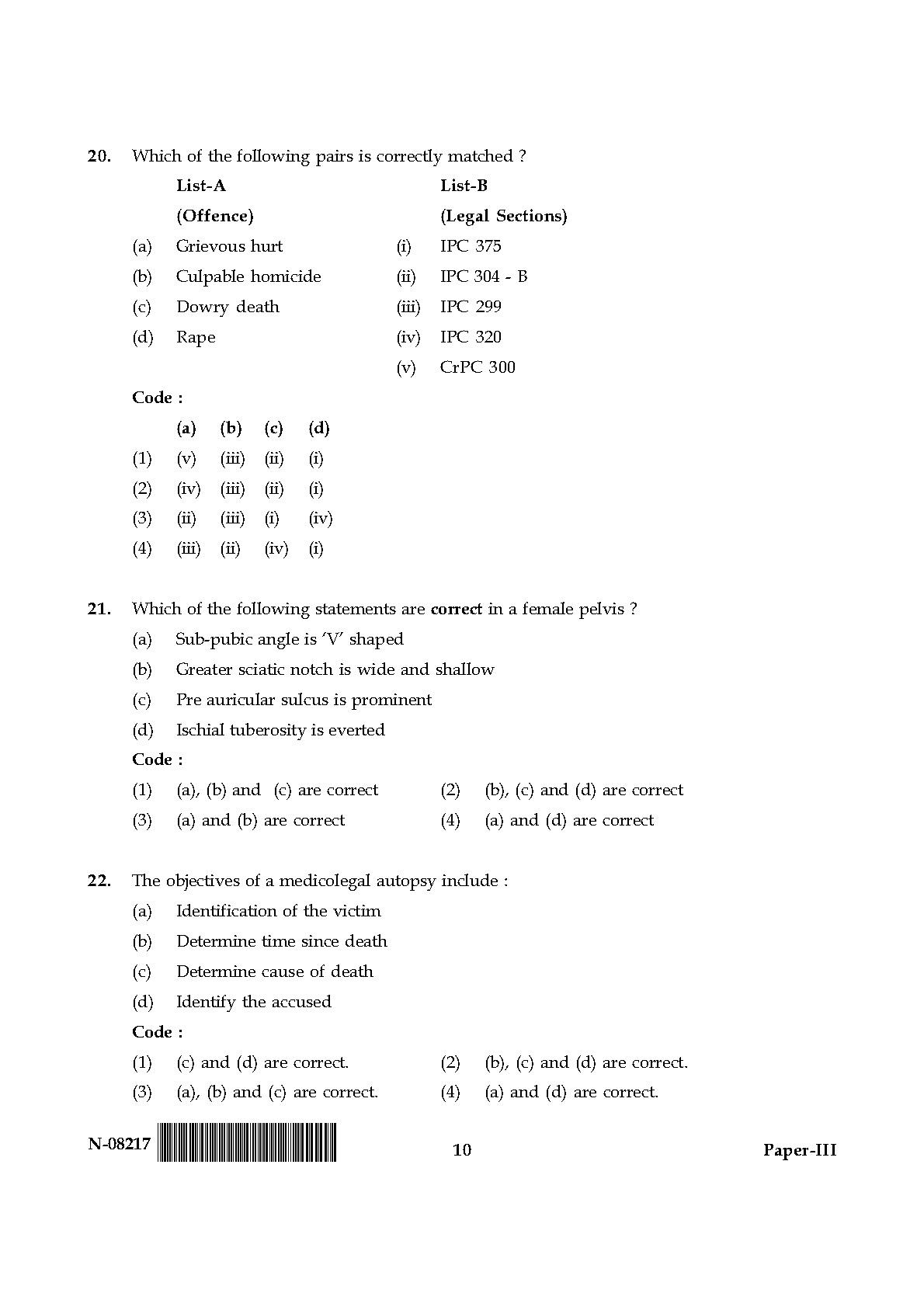 Forensic Science Paper III November 2017 in English 6