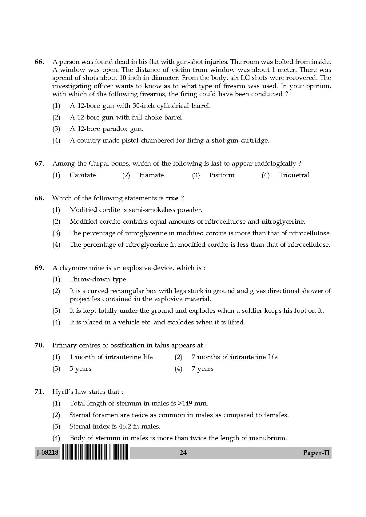 Forensic Science Question Paper II July 2018 in English 13