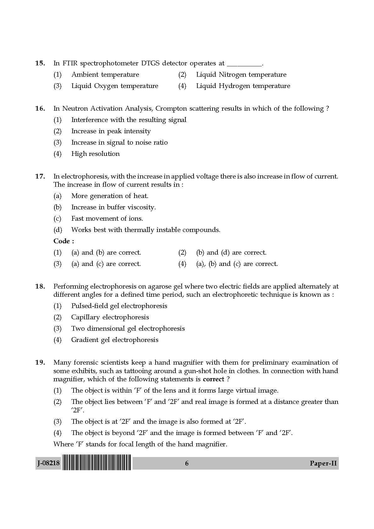 Forensic Science Question Paper II July 2018 in English 4