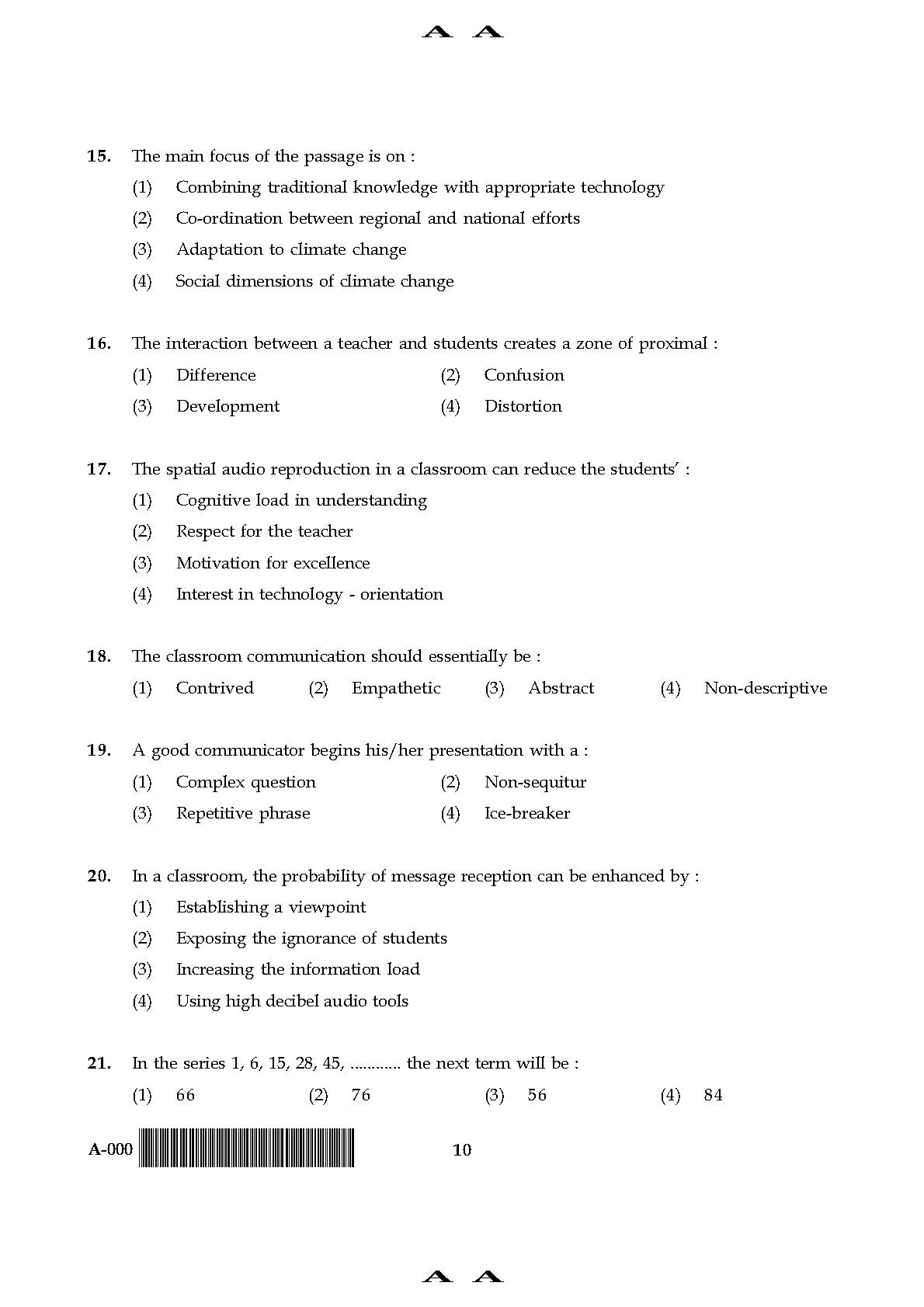 General Paper I Set A November 2017 in English 6