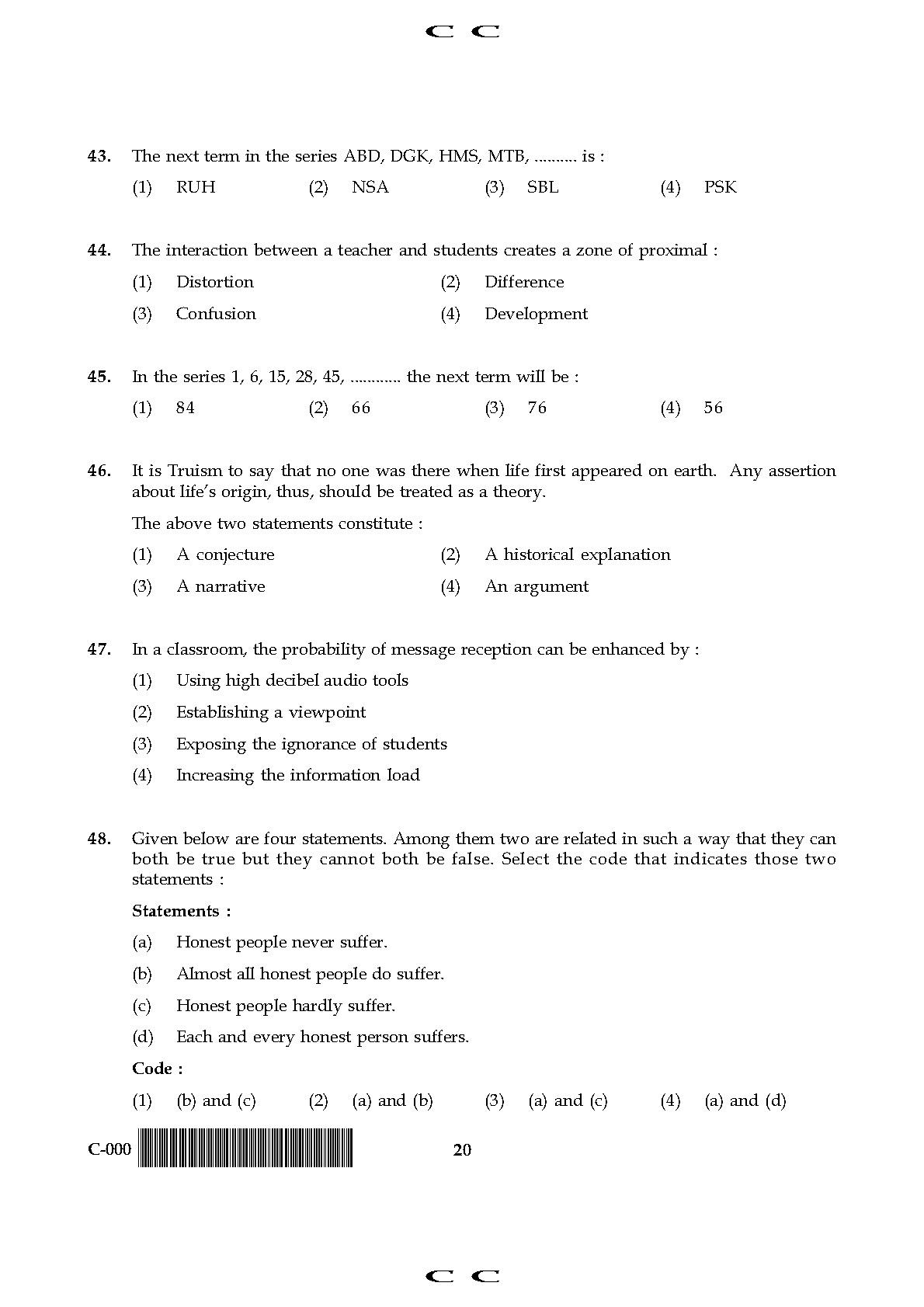 General Paper I Set C November 2017 in English 11