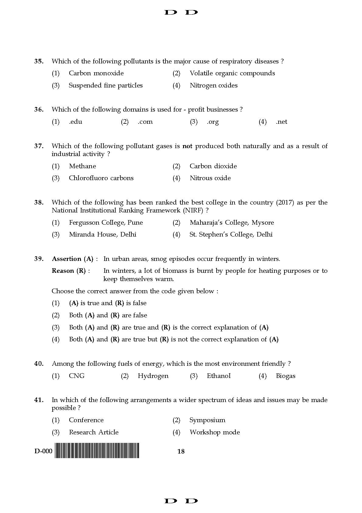 General Paper I Set D November 2017 in English 10