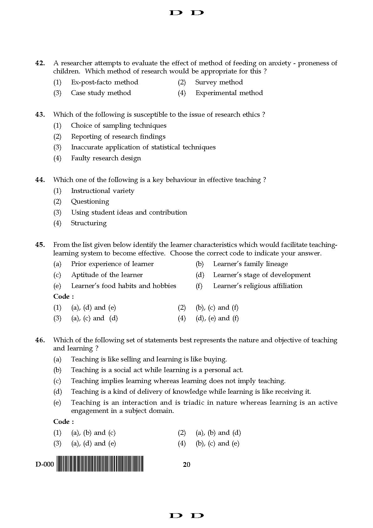 General Paper I Set D November 2017 in English 11