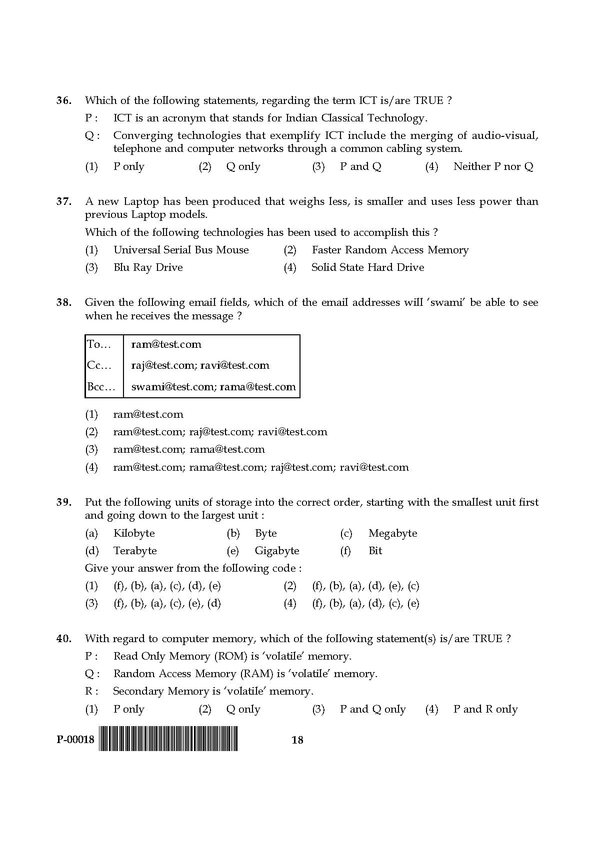 General Paper I Set P July 2018 in English 10