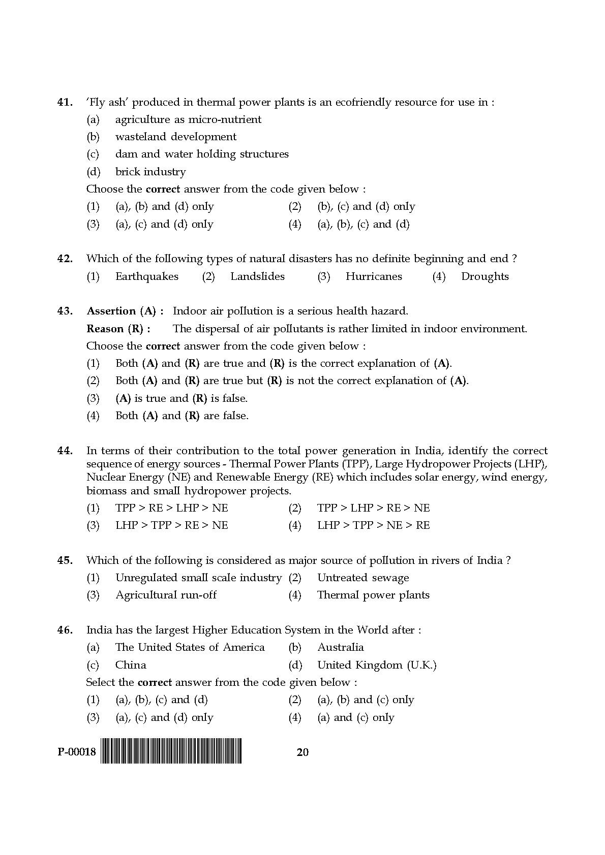 General Paper I Set P July 2018 in English 11