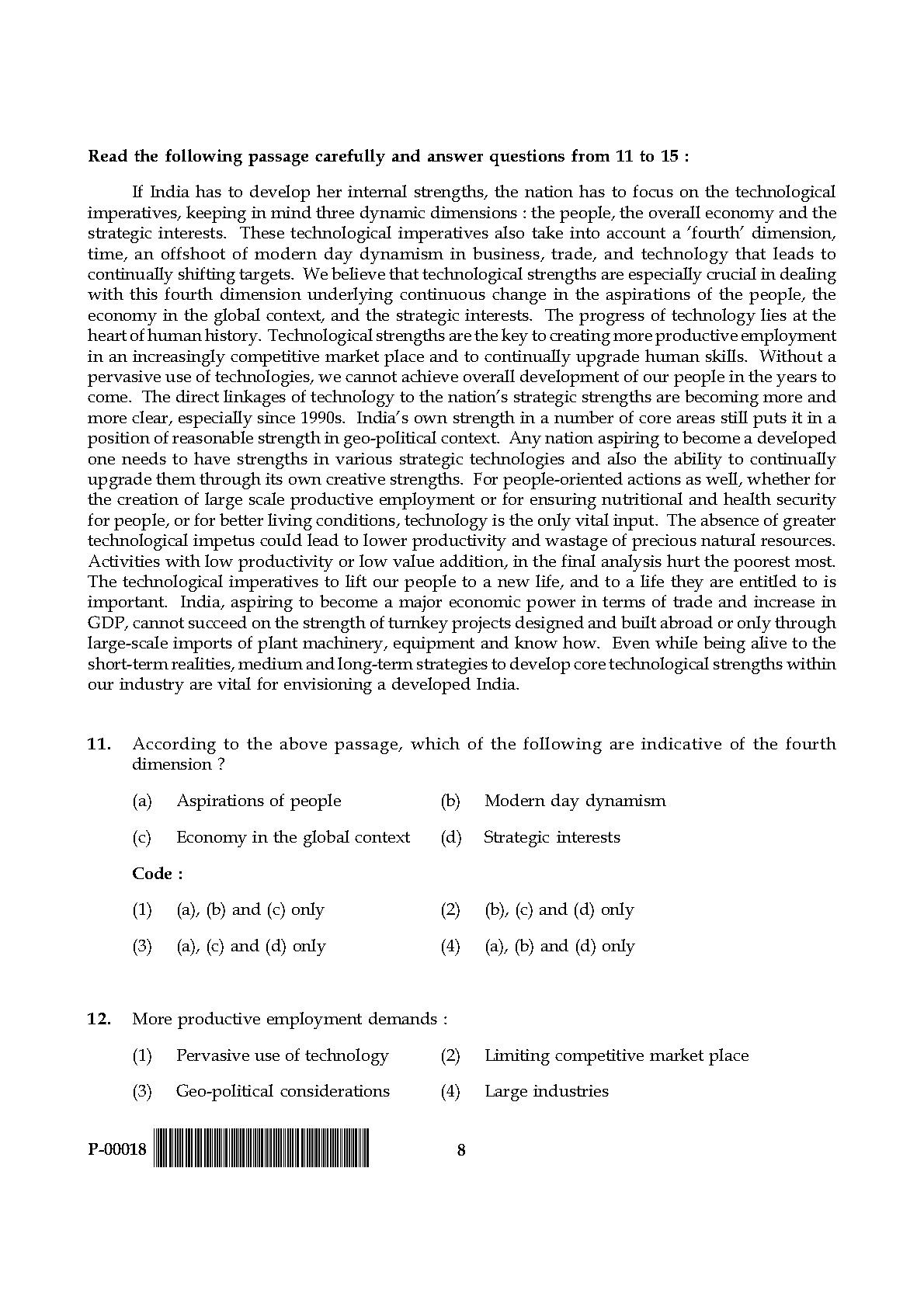 General Paper I Set P July 2018 in English 5