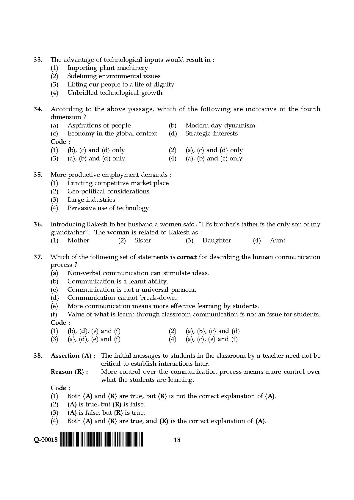 General Paper I Set Q July 2018 in English 10