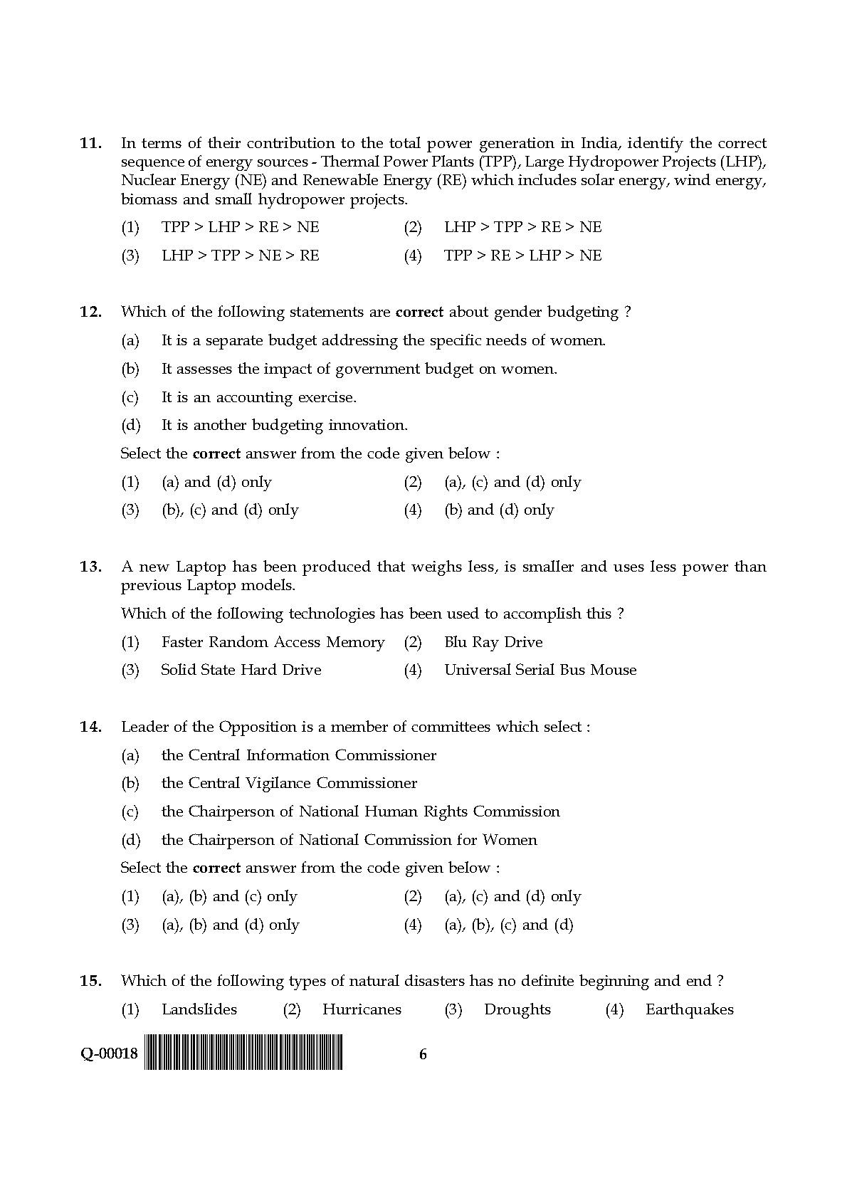 General Paper I Set Q July 2018 in English 4