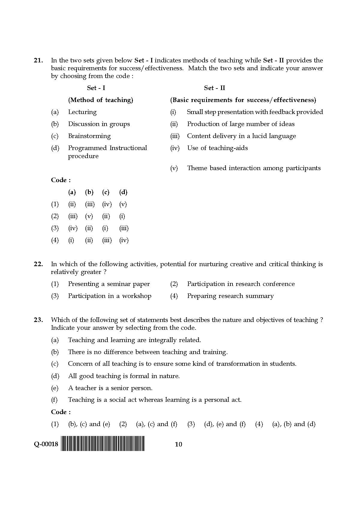 General Paper I Set Q July 2018 in English 6