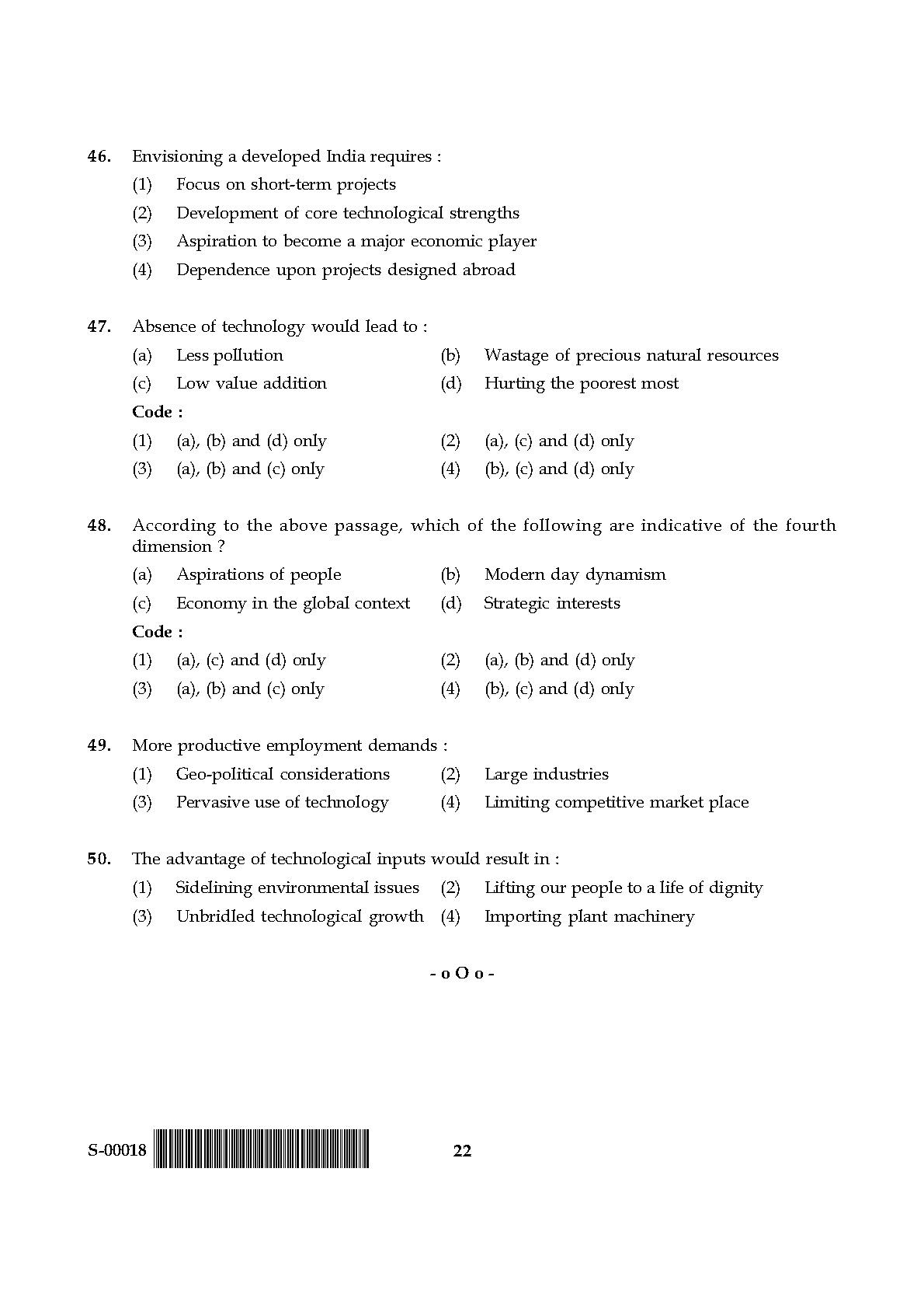 General Paper I Set S July 2018 in English 12