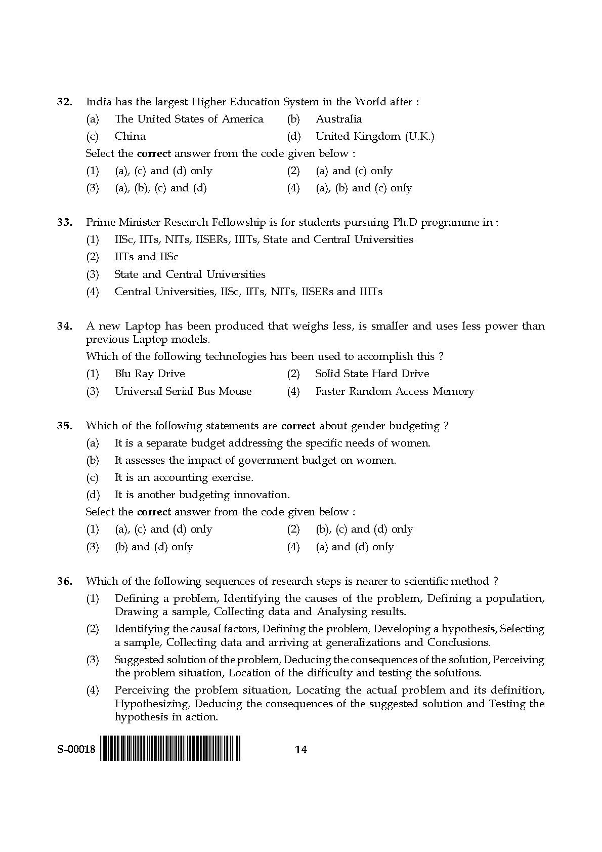 General Paper I Set S July 2018 in English 8