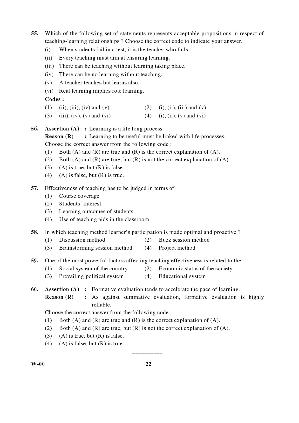 General Paper I Set W January 2017 in English 12