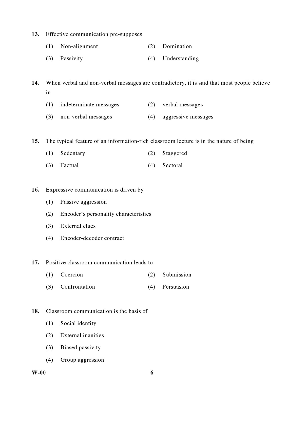 General Paper I Set W January 2017 in English 4