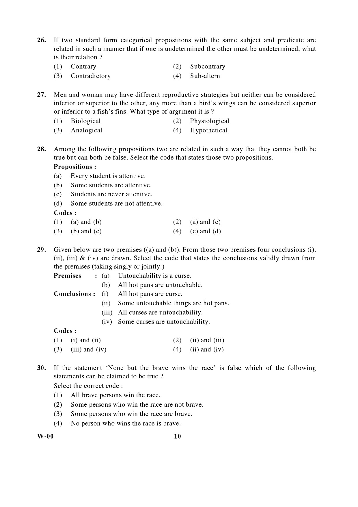 General Paper I Set W January 2017 in English 6