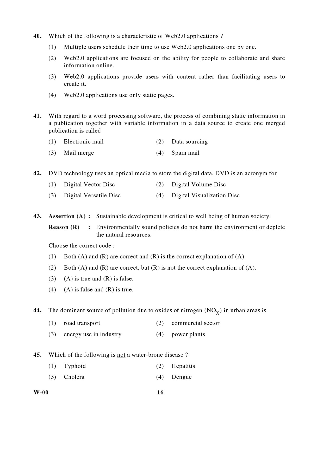 General Paper I Set W January 2017 in English 9