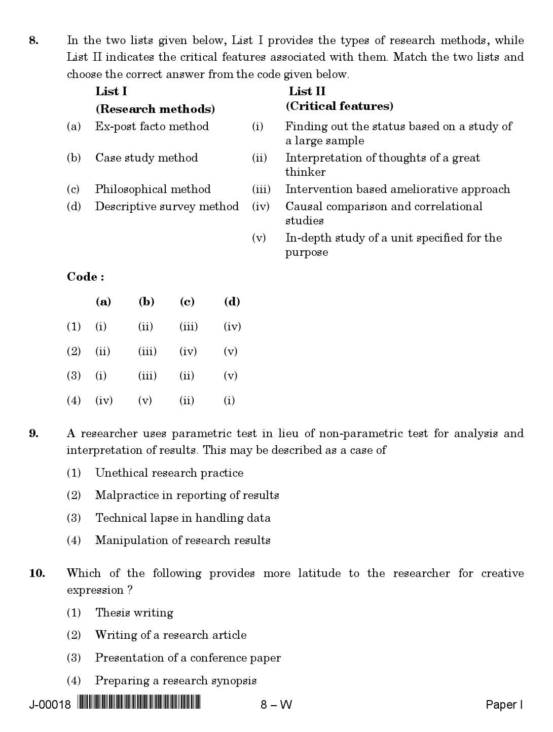 General Paper I Set W July 2018 in English 5