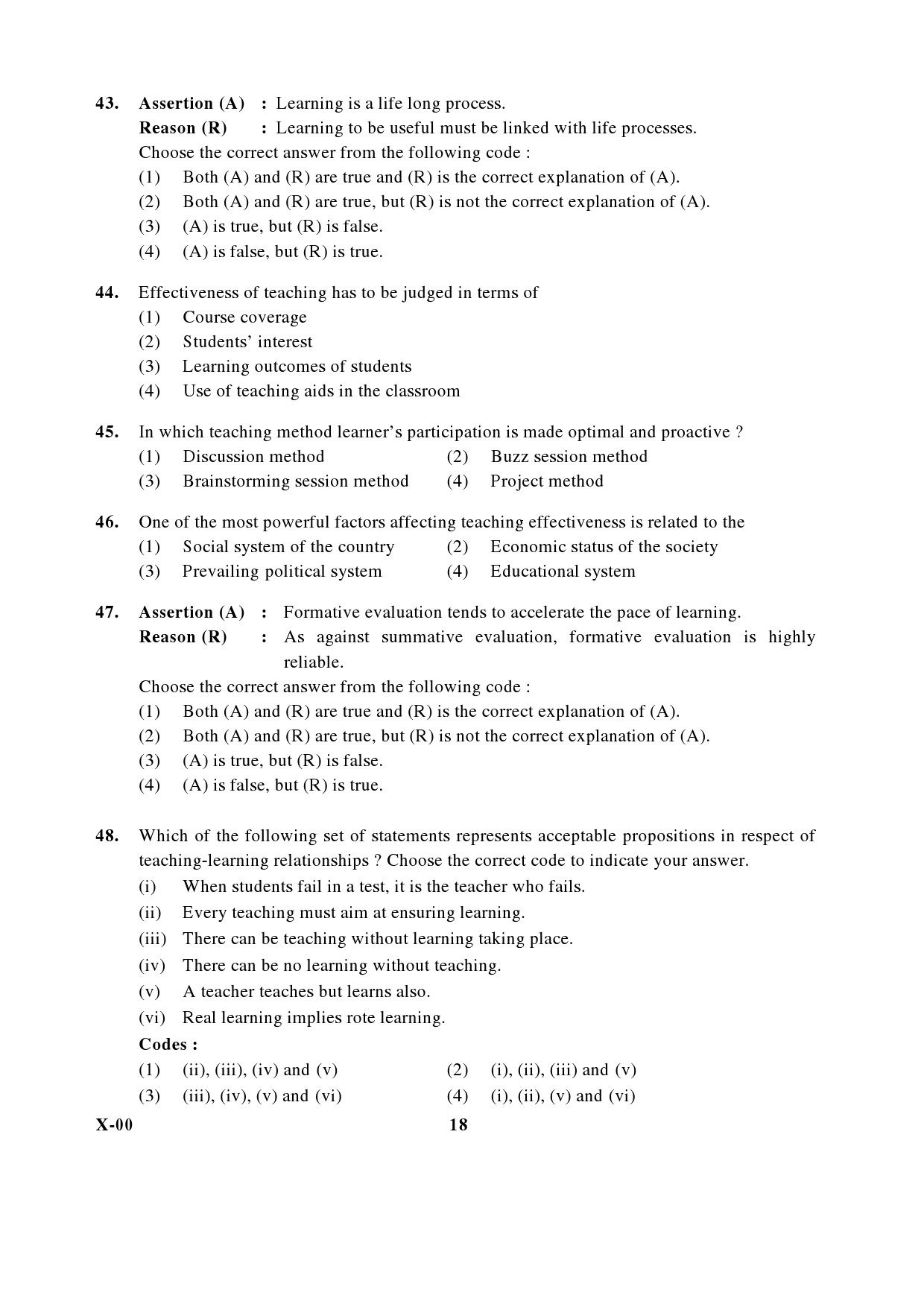 General Paper I Set X January 2017 in English 10