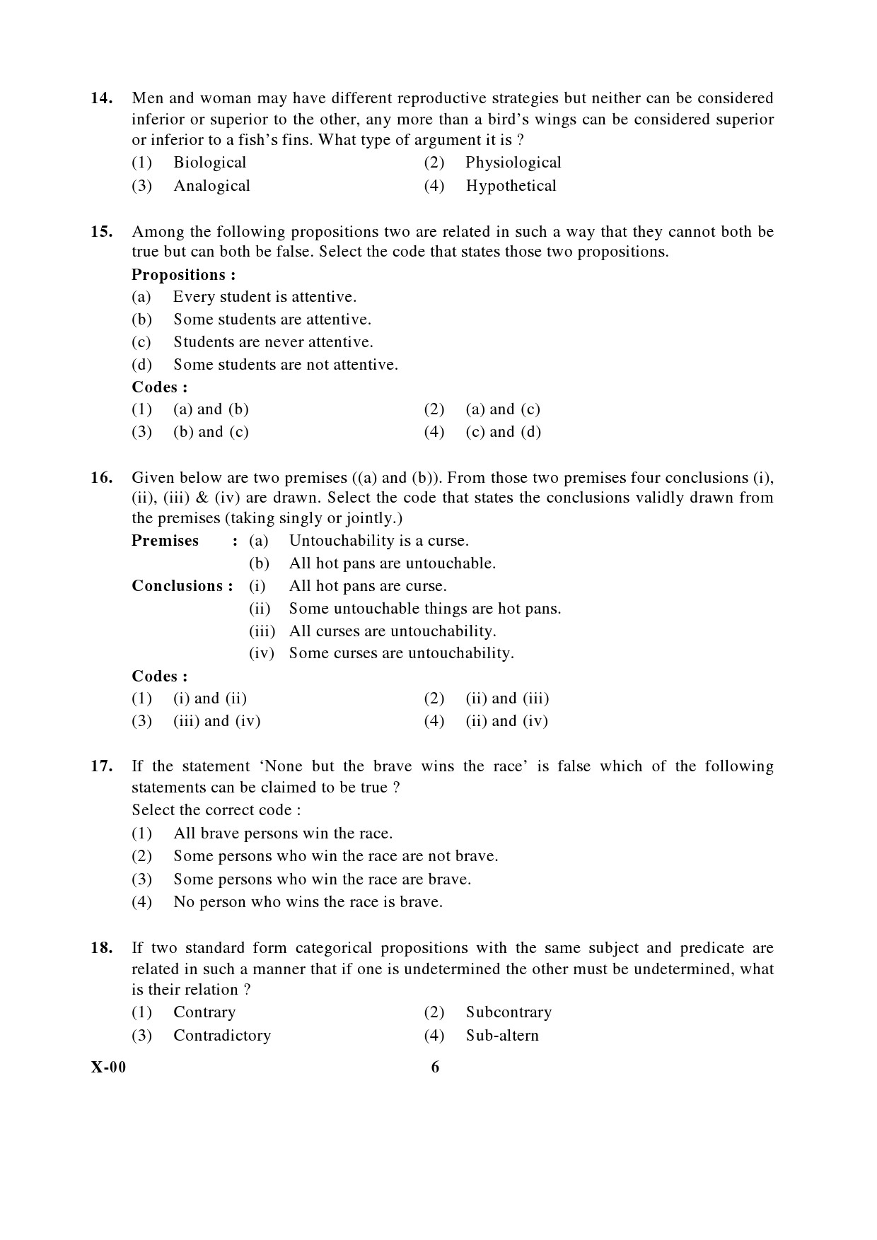 General Paper I Set X January 2017 in English 4