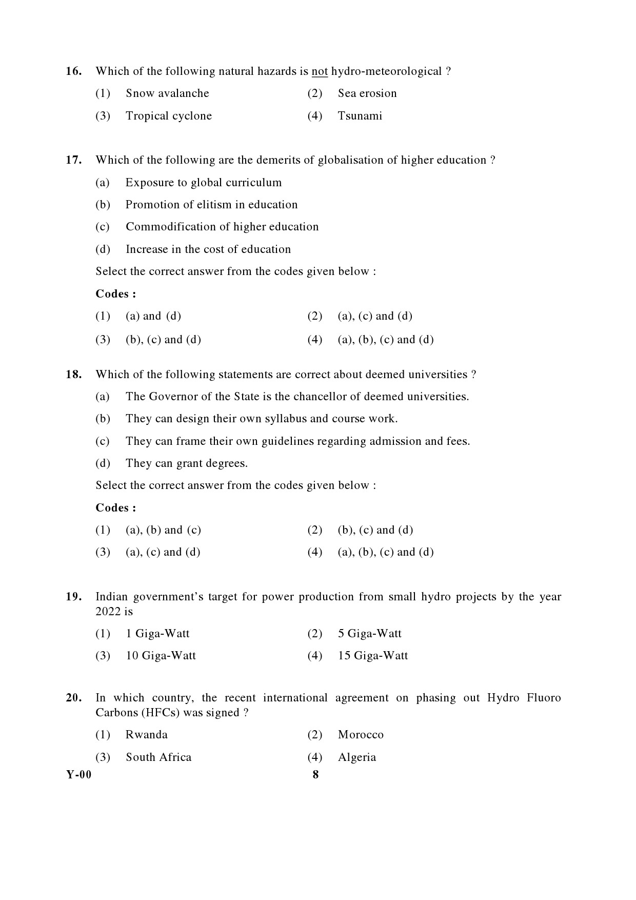 General Paper I Set Y January 2017 in English 5