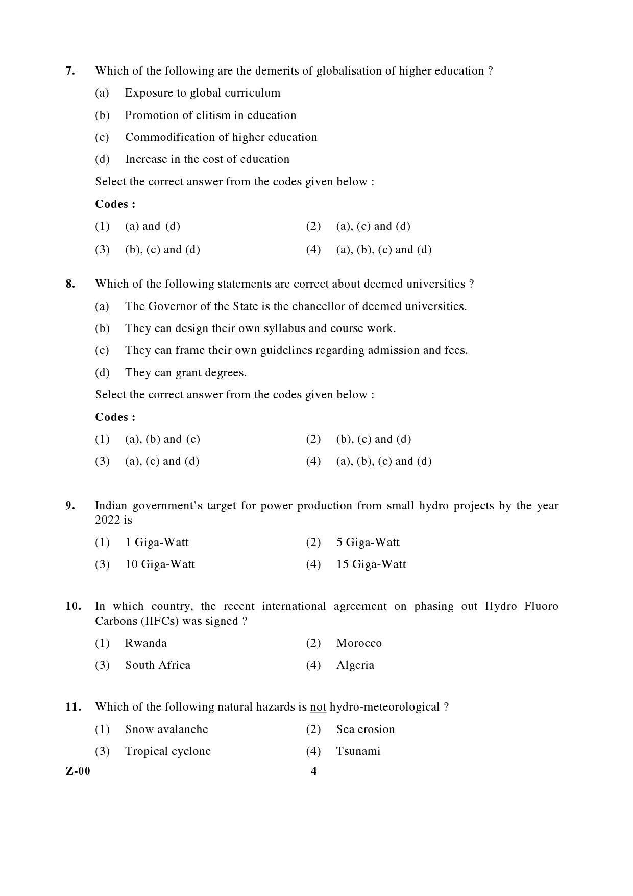 General Paper I Set Z January 2017 in English 3