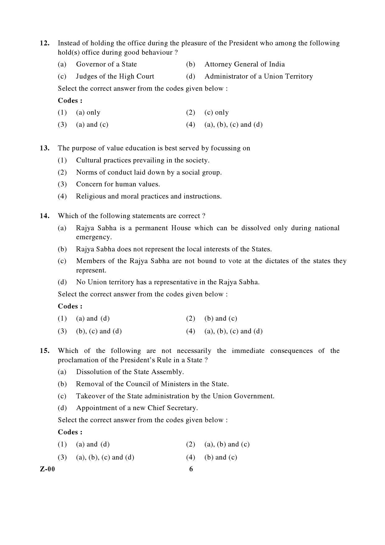 General Paper I Set Z January 2017 in English 4