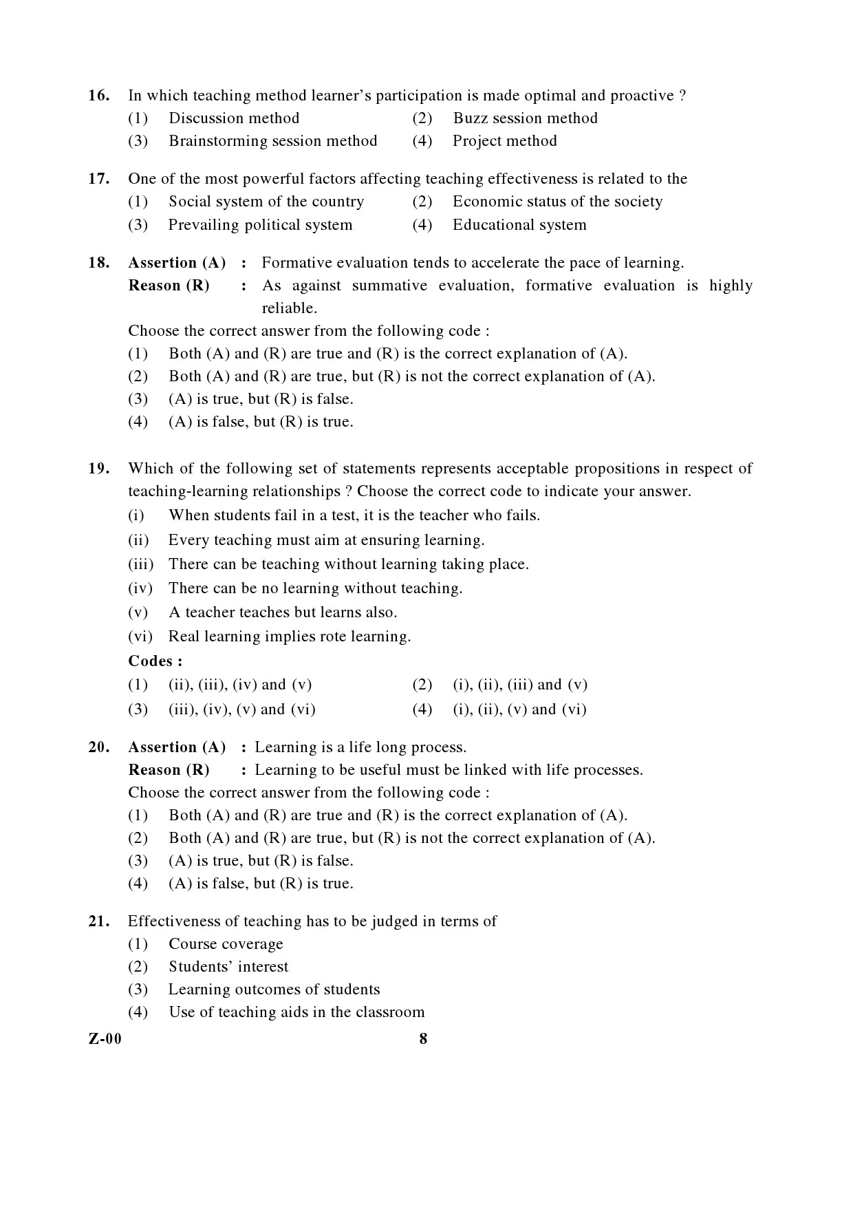 General Paper I Set Z January 2017 in English 5