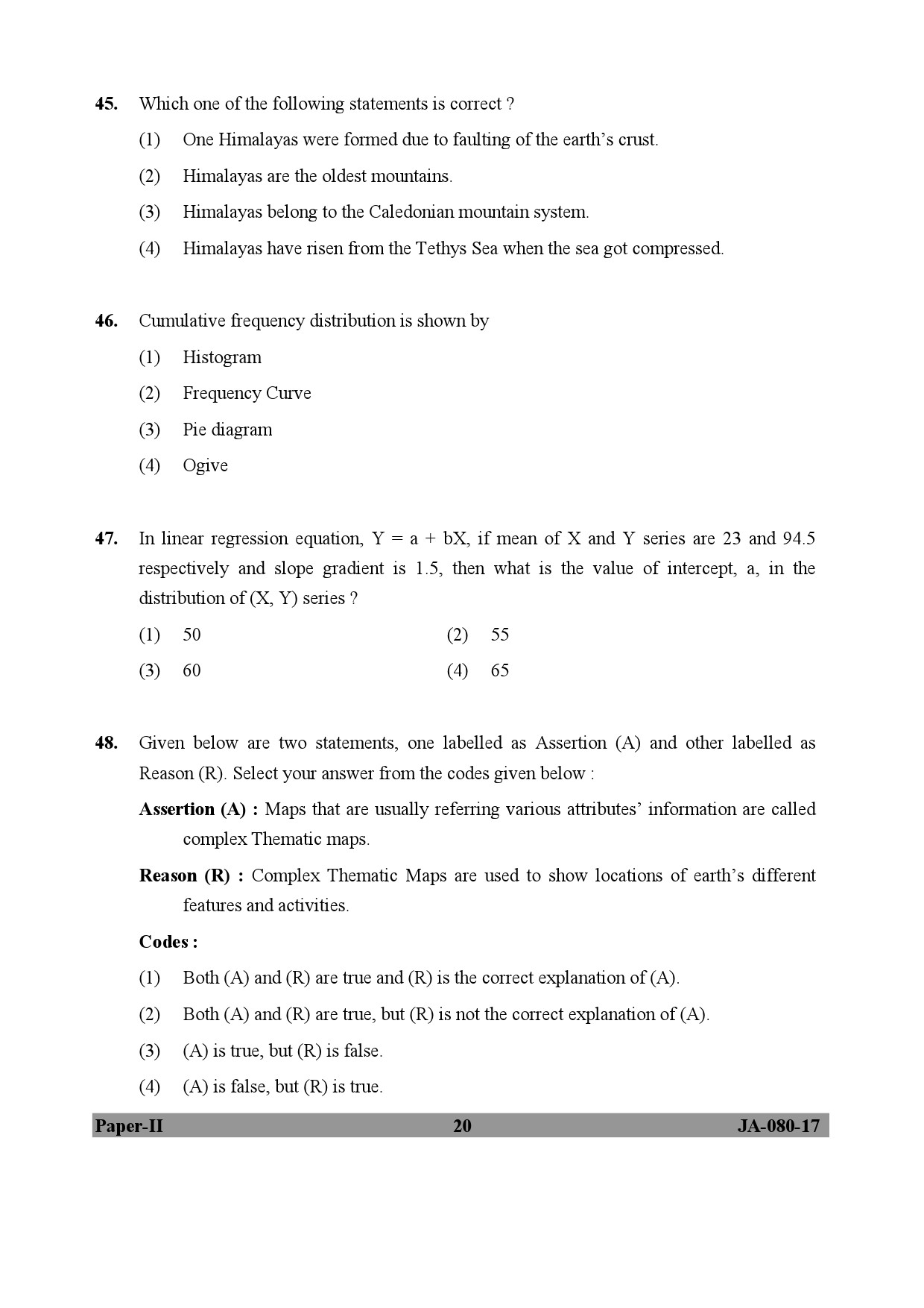 Geography Paper II January 2017 in English 11